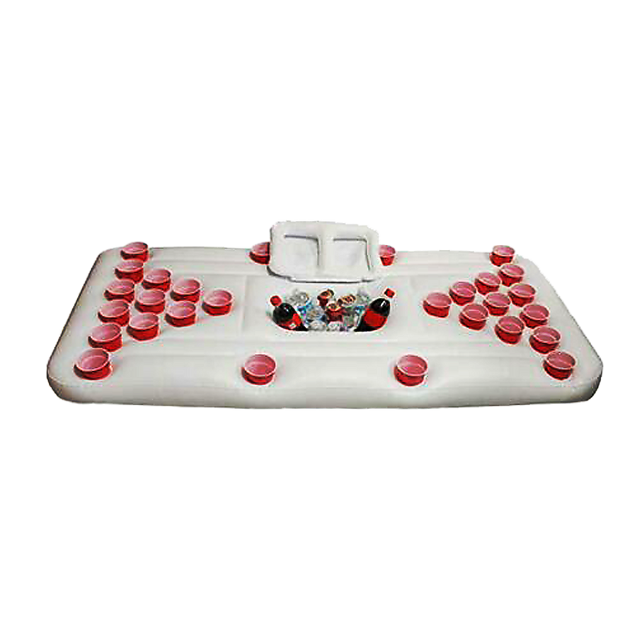 NNEDSZ Big PVC Inflatable Beer Pong Raft Floating Pool Party Pong Game Table Lounge Toy-0