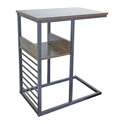 NNEDSZ Sofa Side End Table Wooden Shelf Couch Living Nightstand-0
