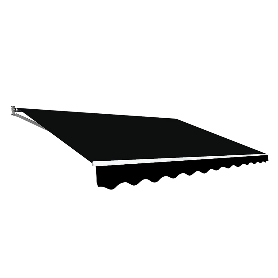 NNEDSZ Outdoor Folding Arm Awning Retractable Sunshade Canopy Black 3.0m x 2.5m-0