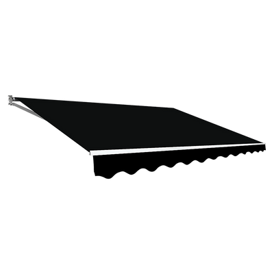 NNEDSZ Outdoor Folding Arm Awning Retractable Sunshade Canopy Black 4.0m x 3.0m-0