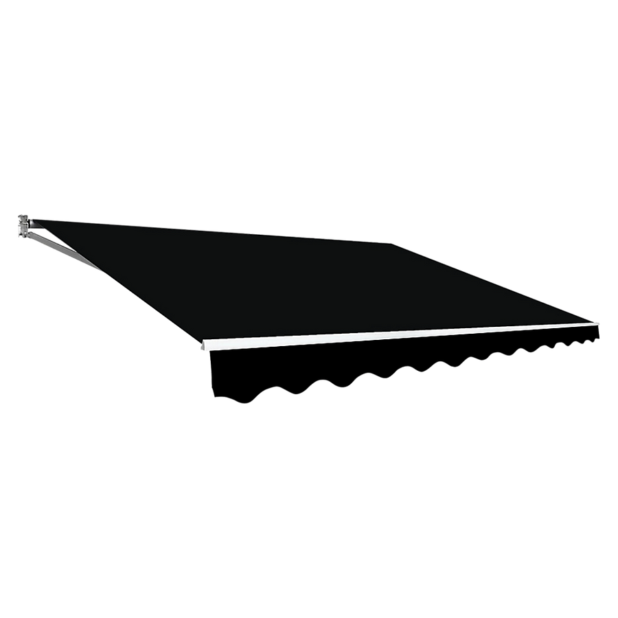 NNEDSZ Outdoor Folding Arm Awning Retractable Sunshade Canopy Black 4.0m x 3.0m-0