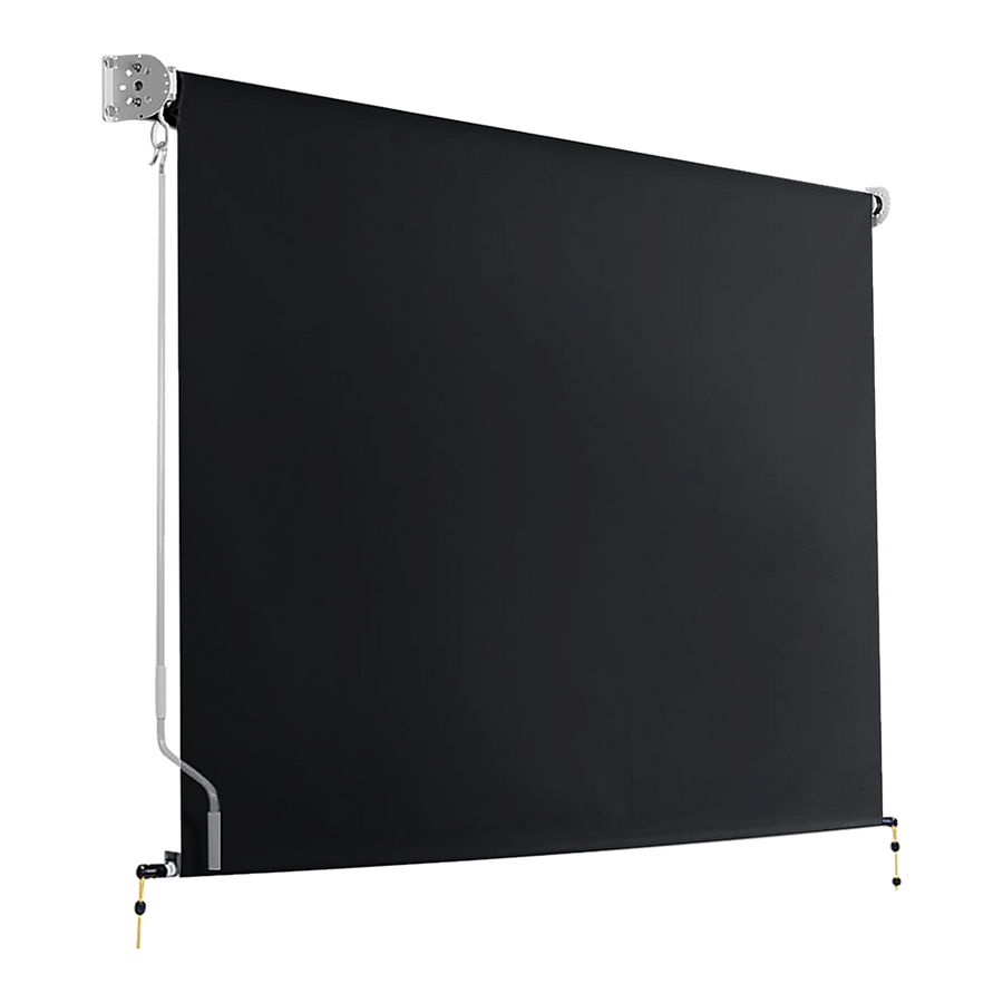 NNEDSZ Retractable Straight Drop Roll Down Awning Garden Patio Screen 2.1X2.5M-0