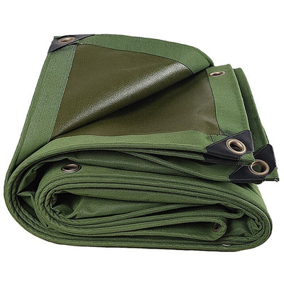 NNEDSZ 3x4M Army Heavy Duty Waterproof Canvas Tarp Tarpaulin Sun Blocked Dustproof-0