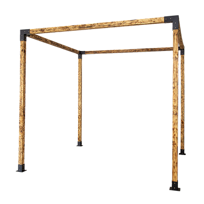 NNEDSZ Roof Pergola Gazebo Shed Matte Black Steel Brackets DIY Kits-0