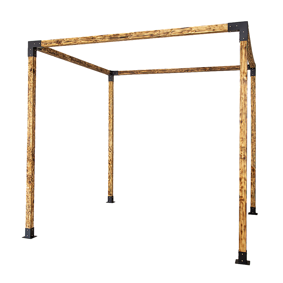 NNEDSZ Roof Pergola Gazebo Shed Matte Black Steel Brackets DIY Kits-0
