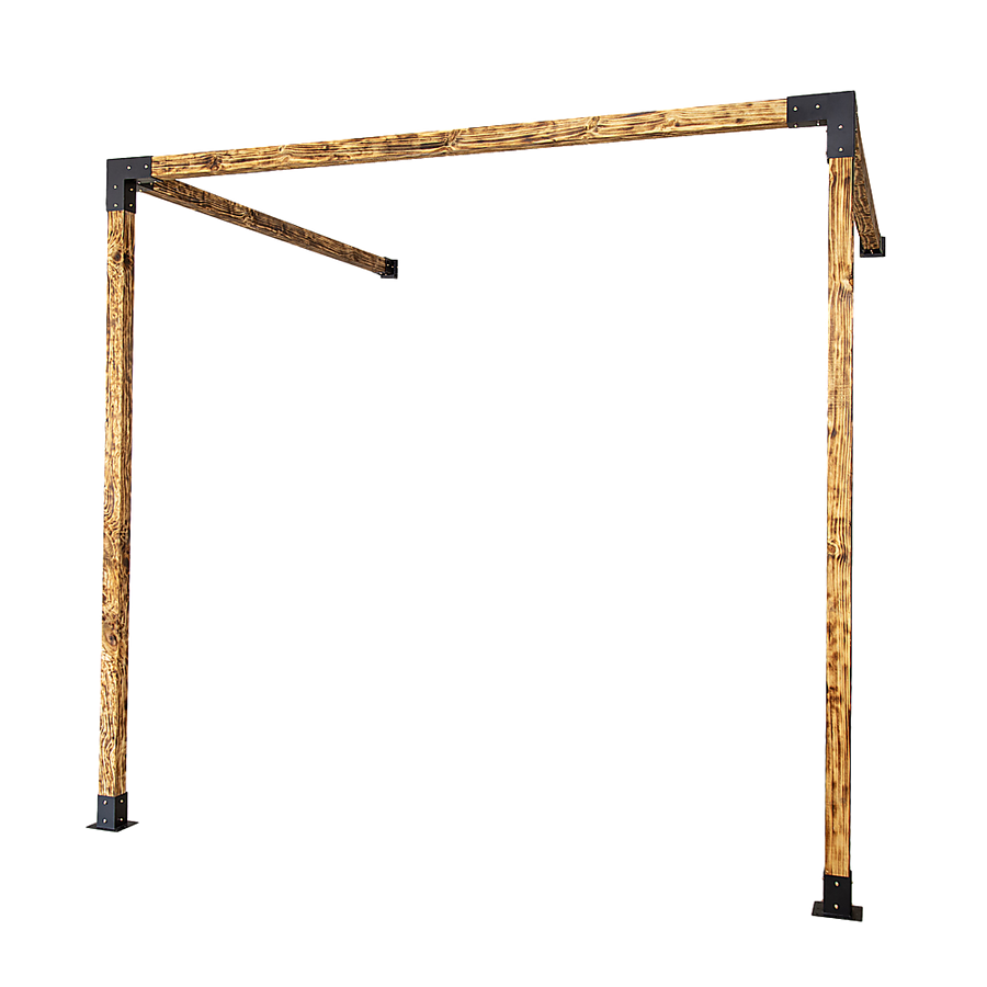 NNEDSZ Roof Pergola Gazebo Shed Matte Black Steel Brackets DIY Kits-0