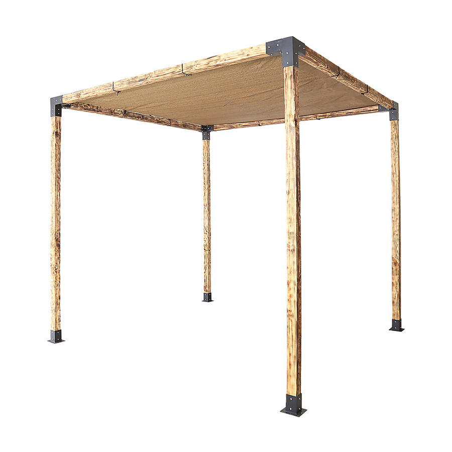 NNEDSZ Roof Pergola Gazebo Shed Matte Black Steel Brackets and Coffee Screen DIY Kits-0