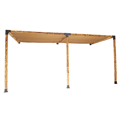 NNEDSZ Roof Pergola Gazebo Shed Matte Black Steel Brackets and Coffee Screens DIY Kits-0