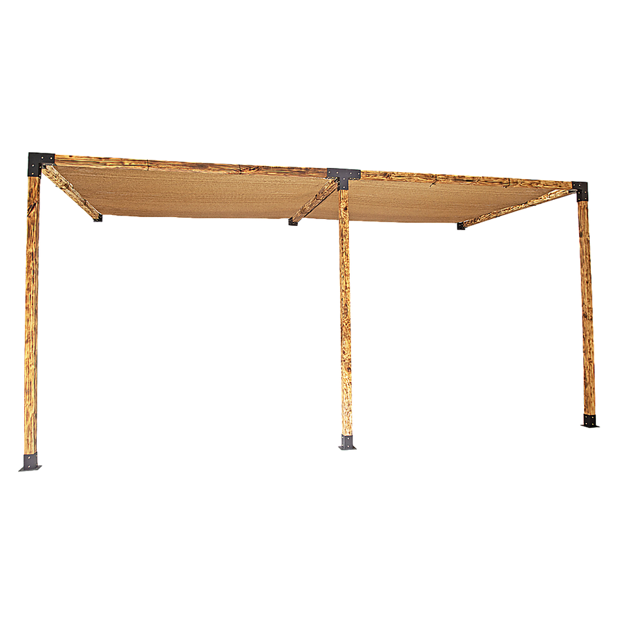 NNEDSZ Roof Pergola Gazebo Shed Matte Black Steel Brackets and Coffee Screens DIY Kits-0