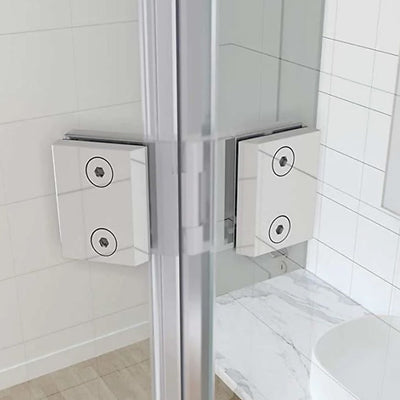 NNEDSZ 180 Degree Stainless steel Glass to Glass Shower Door Hinge in Nickel-0