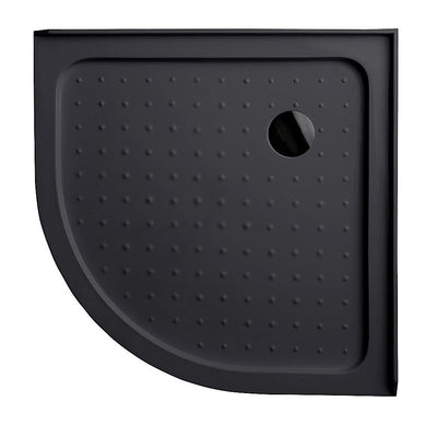 NNEDSZ 90x90cm Rounded Curved Shower Base in Black-0