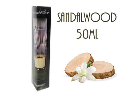bulk 24 Scented Oil Diffuser Sandalwood 50Ml 8 Rattan Sticks-0