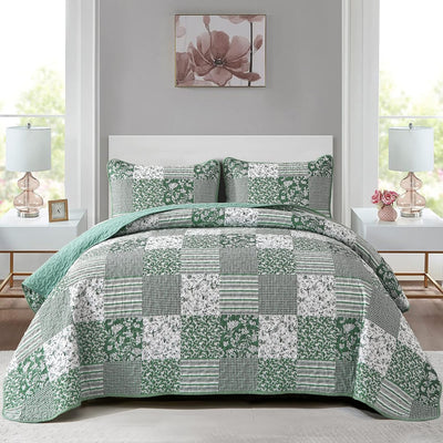 NNEDSZ Delightful Quilted bedspread and pillowcovers set: Indulge in Comfort - Queen size-0