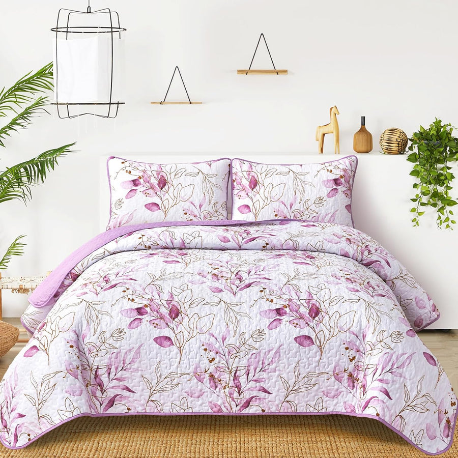 NNEDSZ Unique Quilted bedspread and pillowcovers set: Stand Out in Style - Queen size-0