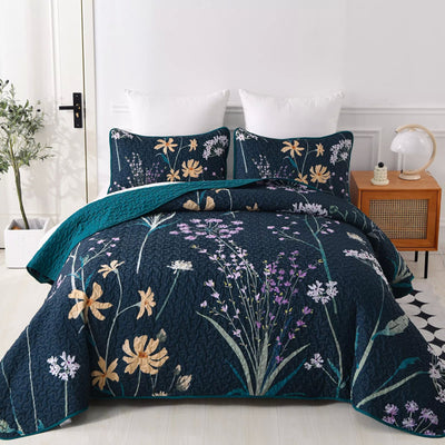 NNEDSZ Abstract Quilted coverlet and pillowcovers set: Unique and Artistic - Queen size-0
