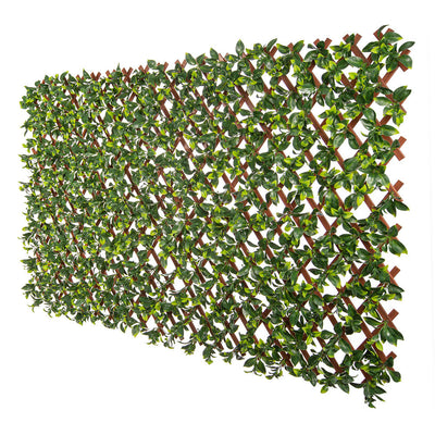 NNEDSZ Jasmine Artificial Hedge Extendable Trellis / Screen 2 Meter By 1 Meter UV Resistant (PVC)-0