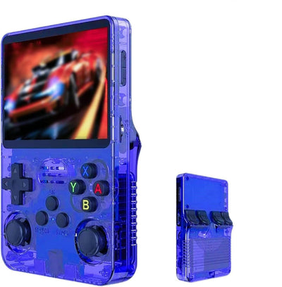 NNEDSZ Blue Retro Portable Gaming Console with 128GB, 1 Memory Card - 3D Games, HD Display, and Dual Joysticks-0