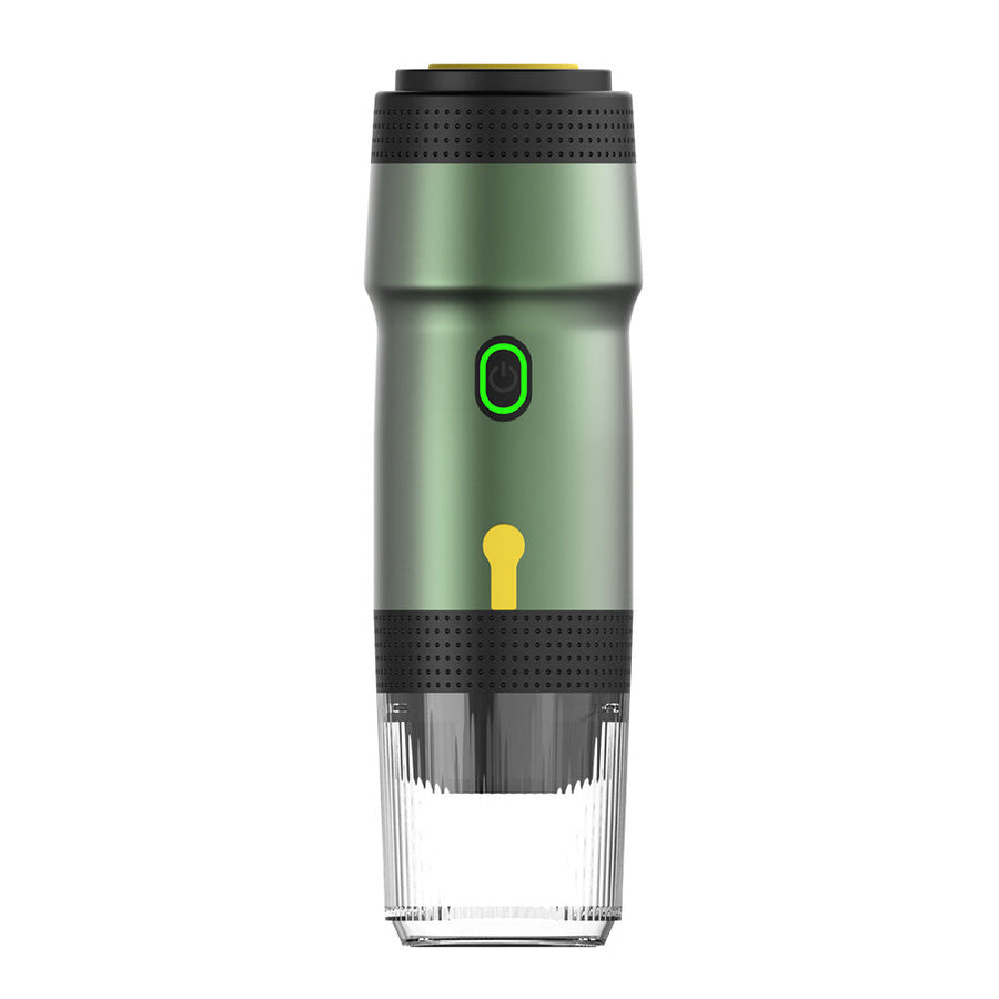 NNEDSZ Green Portable Fully Automatic Espresso Coffee Machine - Universal 3-in-1 Capsule, Coffee Powder & Espresso Maker-0