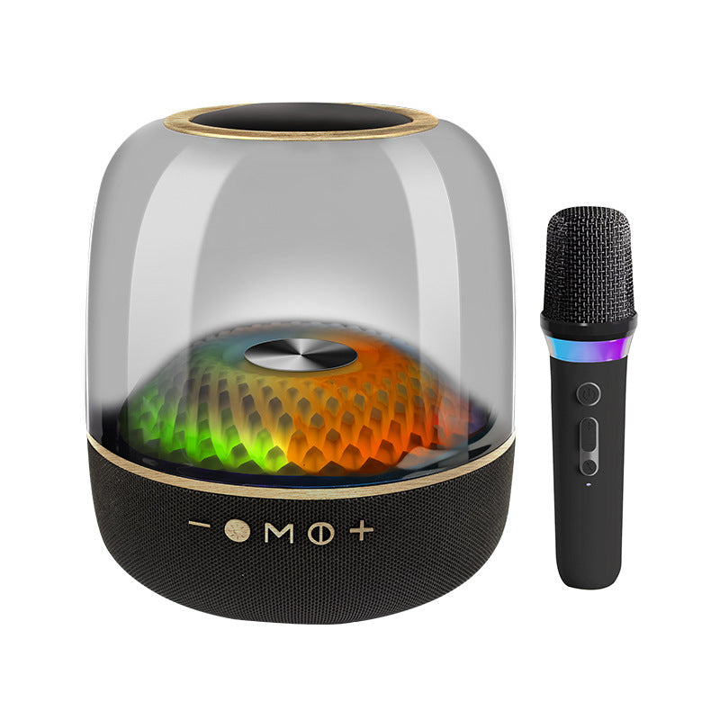 NNEDSZ LP90 Black 360° Bluetooth Home Theater Speaker With One Microphone - LED Light Effect, 120W Surround Sound-0