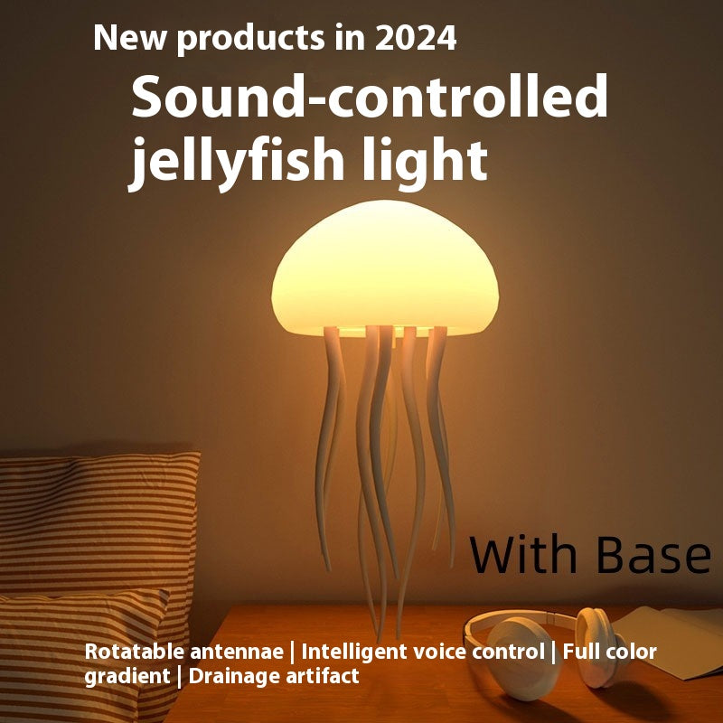 NNEDSZ Hanging With Base Style Jellyfish Shaped Night Light - 1000mAh Rechargeable LED Lamp-0