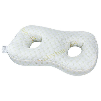 Light Gold Ear Piercing Pillow for Side Sleepers - 55 x 33 x 9 cm Figure 8 Hollow Ear Design, PP Cotton Fill, Machine Washable Ear Clearance and Neck Comfort