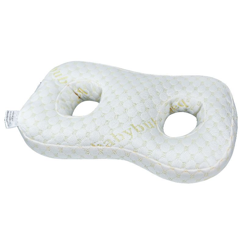 Light Gold Ear Piercing Pillow for Side Sleepers - 55 x 33 x 9 cm Figure 8 Hollow Ear Design, PP Cotton Fill, Machine Washable Ear Clearance and Neck Comfort