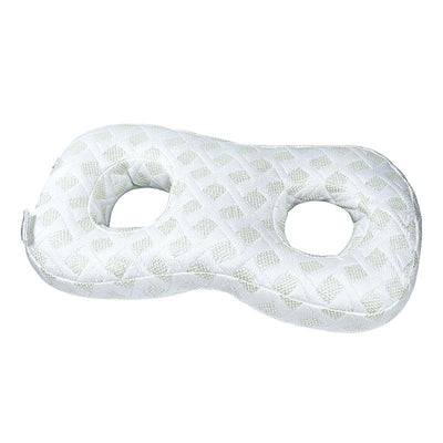 White Ear Piercing Pillow for Side Sleepers - 55 x 33 x 9 cm Figure 8 Hollow Ear Design, PP Cotton Fill, Machine Washable Ear Clearance and Neck Comfort