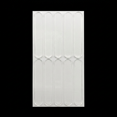 Clear Silicone Door Handle Bumper Strips 10 Pack Long Strip Self Adhesive Anti Collision Pads for Doors Cabinets Refrigerators 63 x 10 x 2 mm