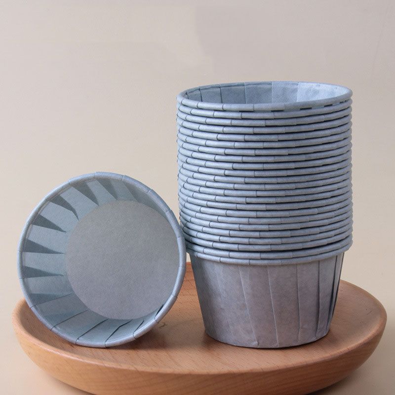 Blue 50Pcs Cupcake Baking Cups 2.56in Greaseproof Paper Liners for Muffins Cupcakes Air Fryer and Dessert Baking, Disposable Fluted Baking Cups for Home Kitchen Use