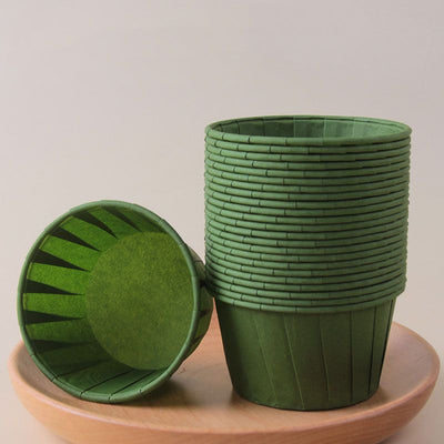 Green 50Pcs Cupcake Baking Cups 2.56in Greaseproof Paper Liners for Muffins Cupcakes Air Fryer and Dessert Baking, Disposable Fluted Baking Cups for Home Kitchen Use