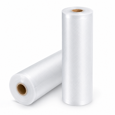 Vacuum Sealer Bag Roll 25cm x 5m Embossed Food Storage Bags 2 Rolls for Vacuum Packing and Kitchen Storage