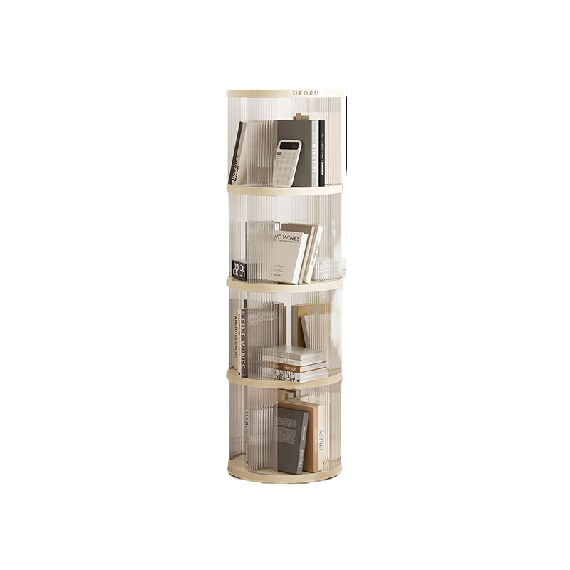 NNEDSZ Rotating storage circular bookshelf with four layers-0