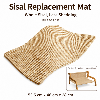 Replacement Mat for Sisal Lounge - Breathable Large Elevated Cat Scratcher Sofa Bed and Durable Scratch Board for Indoor Cats and Furniture Protection