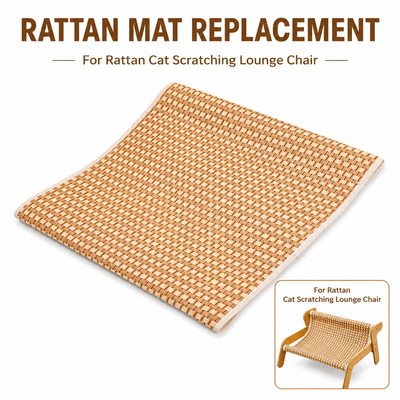Replacement Mat for Cooling Rattan Woven Lounge - Breathable Large Elevated Cat Scratcher Sofa Bed and Durable Scratch Board for Indoor Cats and Furniture Protection