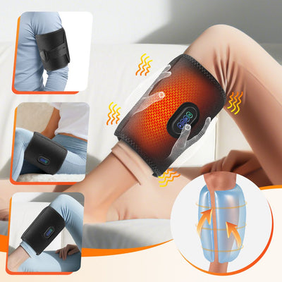 Air Compression Heated Calf Massager, with 3 Intensities, 3 Temp and 3 Airbag Massage Modes - Cordless USB Rechargeable and 360°Wrap Around Design for Home Relaxation Gift & Pain Relief Therapy