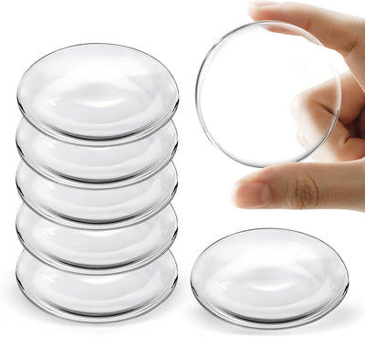Transparent Door Handle Bumper - 6 Pcs  30mm PVC Self-Adhesive Wall Protector, Shock Absorbing Silent Cushion for Home, Bedroom & Fridge Doors