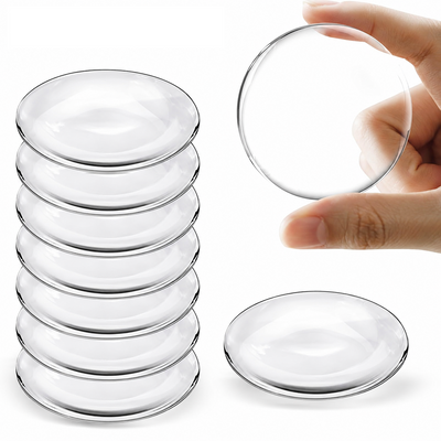 Transparent Door Handle Bumper - 8 Pcs  30mm PVC Self-Adhesive Wall Protector, Shock Absorbing Silent Cushion for Home, Bedroom & Fridge Doors