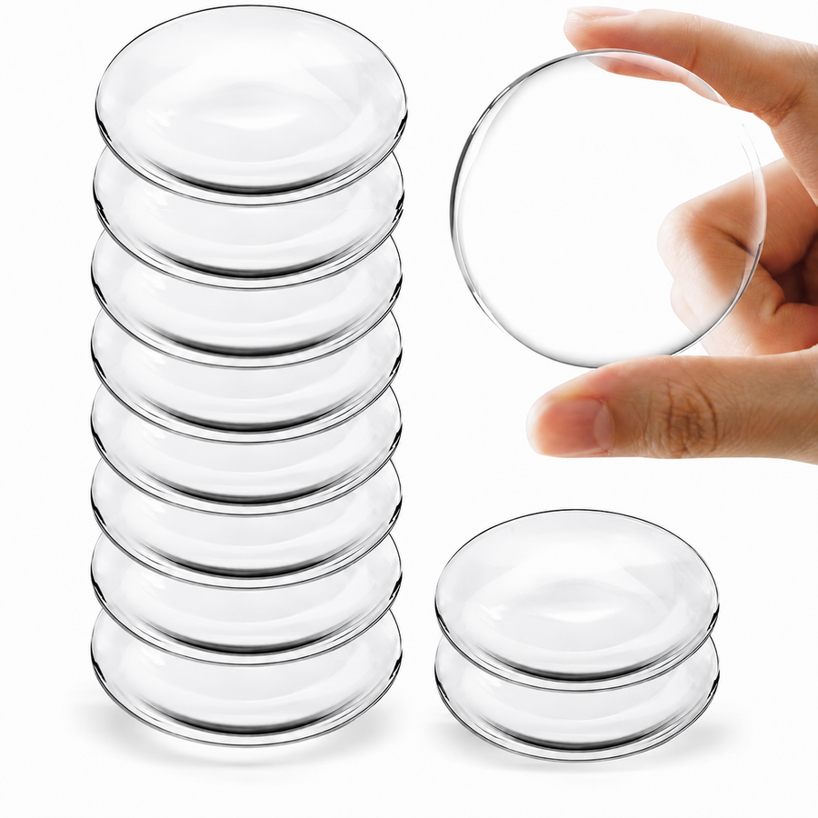 Transparent Door Handle Bumper - 10 Pcs  30mm PVC Self-Adhesive Wall Protector, Shock Absorbing Silent Cushion for Home, Bedroom & Fridge Doors