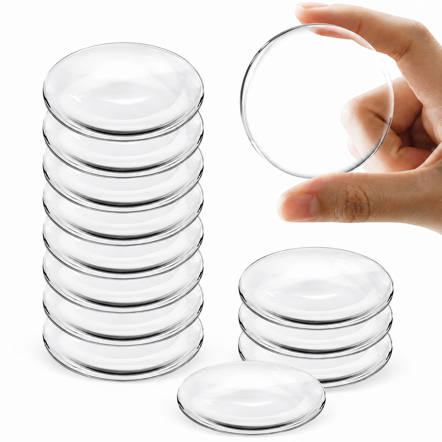 Transparent Door Handle Bumper - 12 Pcs  30mm PVC Self-Adhesive Wall Protector, Shock Absorbing Silent Cushion for Home, Bedroom & Fridge Doors