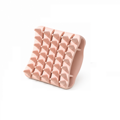 Pink Silicone Scalp Massage Brush - Soft TPR Shampoo Brush for Deep Cleansing, Scalp Exfoliation & Hair Care, Wet & Dry Use with Ergonomic Grip