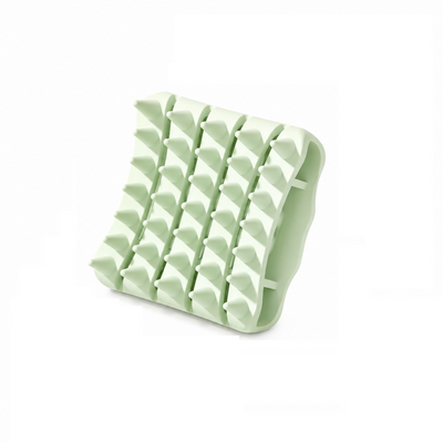 Green Silicone Scalp Massage Brush - Soft TPR Shampoo Brush for Deep Cleansing, Scalp Exfoliation & Hair Care, Wet & Dry Use with Ergonomic Grip