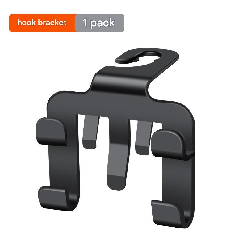 1pcs Multifunctional Car Seat Back Hook and Phone Holder - ABS Material, 4-Hook Design, Space Saving Organizer for Rear Seat Storage and Hands Free Viewing