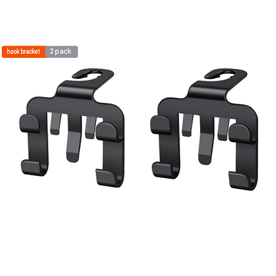 2pcs Multifunctional Car Seat Back Hook and Phone Holder - ABS Material, 4-Hook Design, Space Saving Organizer for Rear Seat Storage and Hands Free Viewing