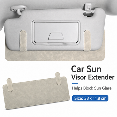 Dappled Grey Car Sun Visor Extension Panel 38cm x 11.8cm - Glare Reduction, Easy Clip-On Installation, Universal Fit for Cars and SUVs