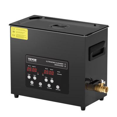 VEVOR 6L Ultra Sonic Cleaner, 180W Digital Ultrasonic Cleaning Machine with Gentle Mode & Upgraded Degassing, 40kHz Industrial Ultrasound Cleaner with Heater & Timer for Retainer, Jewelry, Tools-0