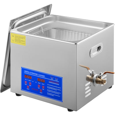 Vevor Powerful Stainless Steel 13.5-15 L Liters Ultrasonic Cleaner 360W Digital Heater Timer-0