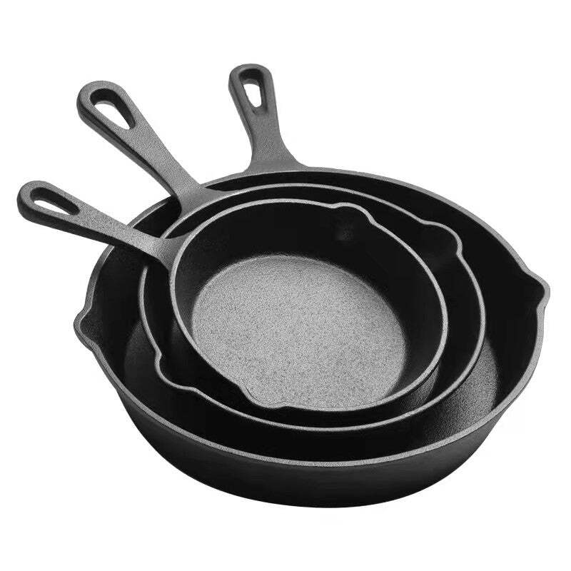 NNEDSZ Cookware Sets Frying Cast Iron Pans Cast Iron Dish 16/20/26cm-0