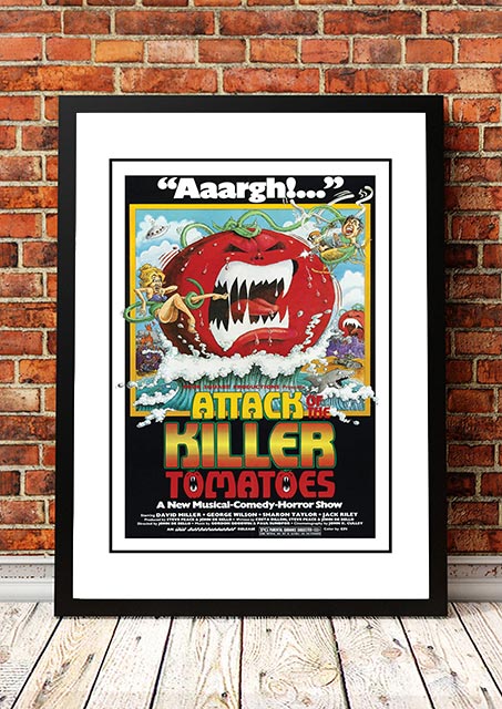 NNEDSZ Attack of the Killer Tomatoes' Cult Movie Poster! - Framed A2-0