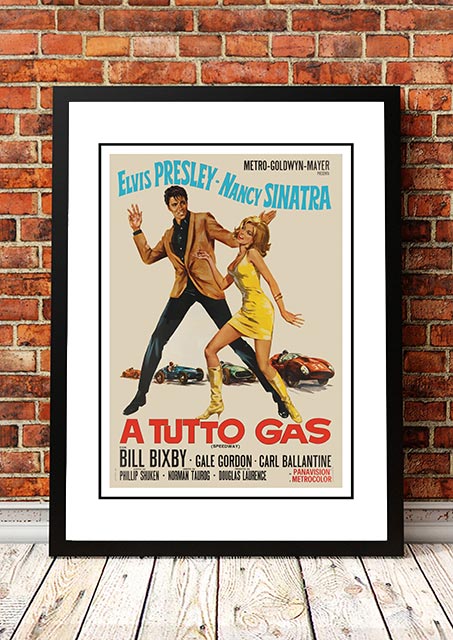 NNEDSZ Elvis 'A Tutto Gas' Framed Movie Poster! - Framed A3-0