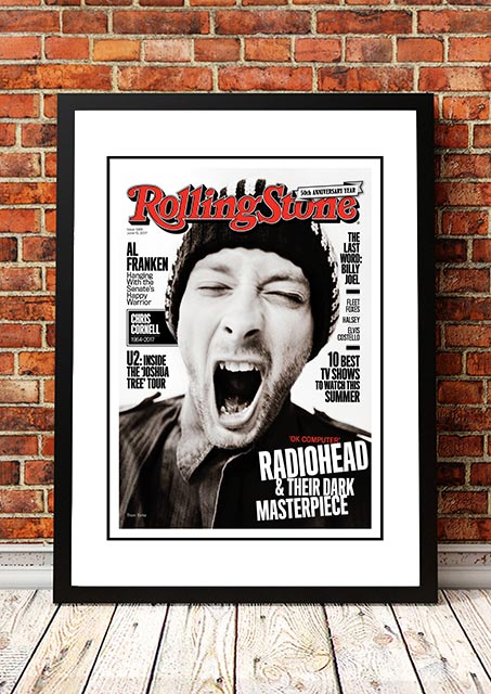 NNEDSZ Radiohead' Rolling Stone Magazine Cover! - Framed A3-0
